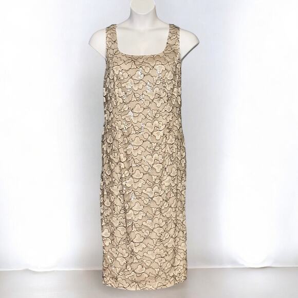 Alex Evenings Gold Lace Sequin Dress & Jacket Set Sz 20W Mother of Bride Formal - Picture 5 of 11